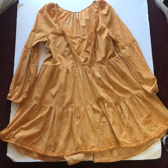 FP Free People Boho Peasant Plaid Constantine Dress Prairie Babydoll Academia - Picture 5 of 16